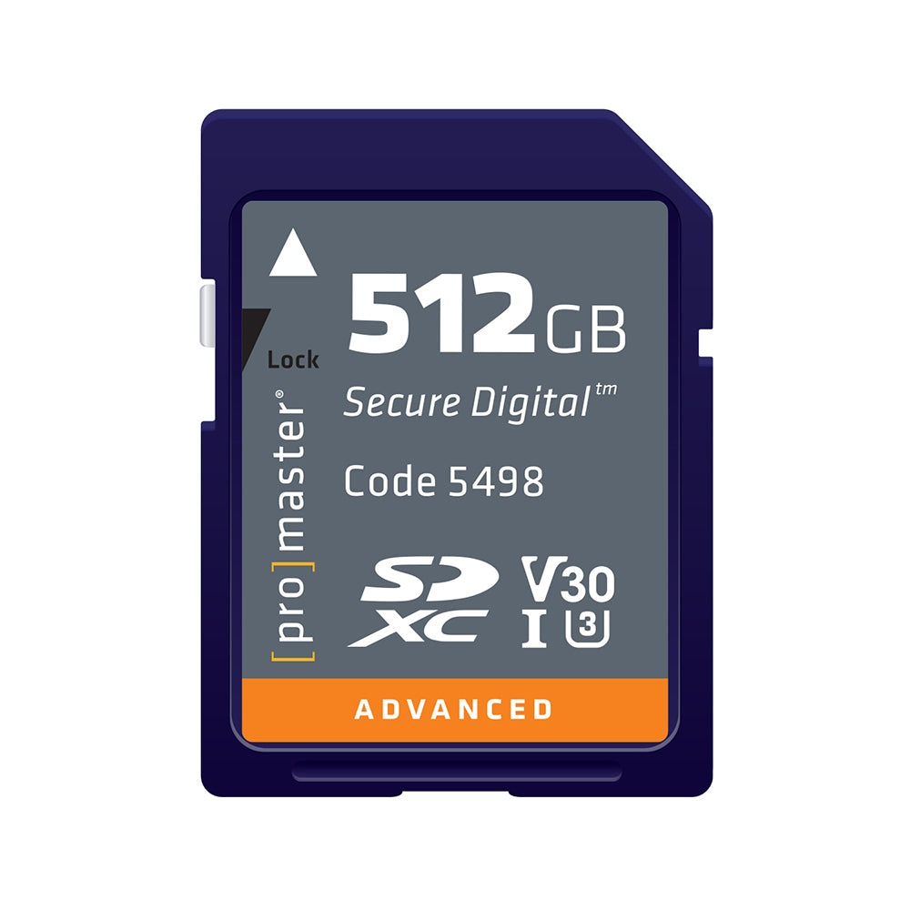 Promaster 512GB SDXC Advanced UHS-I V30 Memory Card