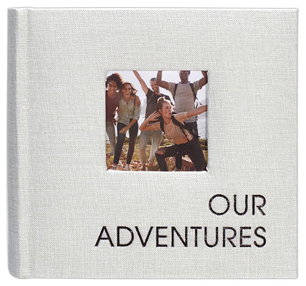Malden 1-Up Our Adventures Gray Fabric Album