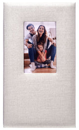 Malden 3-Up Gray Fabric Post bound Album