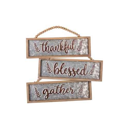 Primitives Wall Decor Set - Thankful Blessed Gather