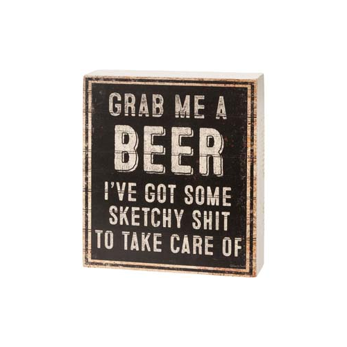 Primitives Box Sign - Pour Me Some Beer