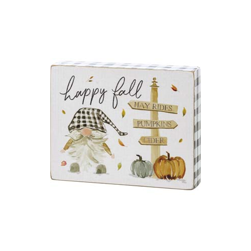 Primitives Block Sign - Happy Fall