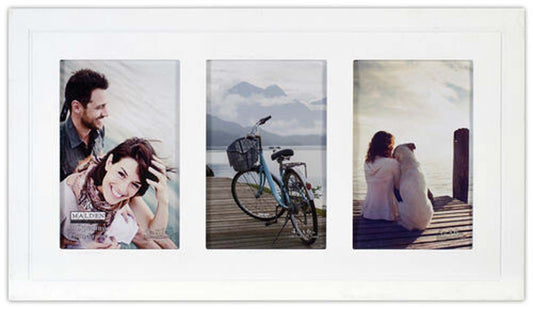 Malden 3-Op. 4x6 White Routed Frame