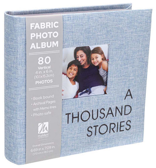 Malden 1-Up Thousand Stories Blue Fabric Album