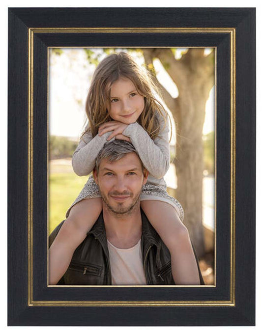 Malden 4x6 Black & Gold Stripe Frame