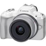 Canon EOS R50 Mirrorless Camera with 18-45mm Lens -White