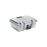 Pelican 1400 Case with Foam (Silver)