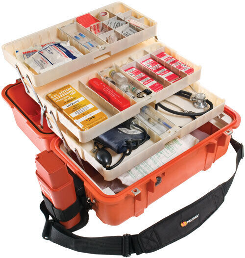 Pelican 1460EMS Case with EMS Organizer/Divider Set (Orange)