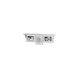 Prinz Carson Distressed 2 Opening Wood Collage Frame with 'Family' Sentiment & 2.5" Deep Ledge, White