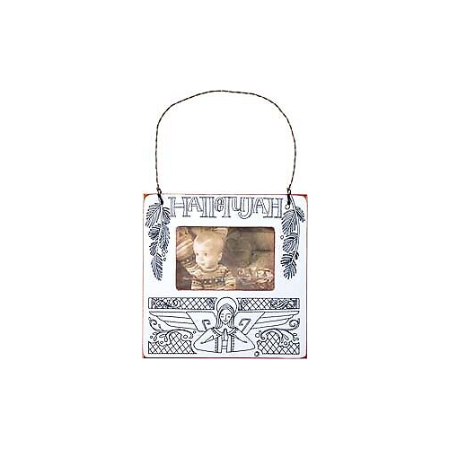 Primitives Holiday Photo Ornament Frame (Hallelujah)