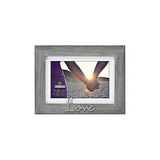 Malden 4x6 Scripts Gray Distressed- Love