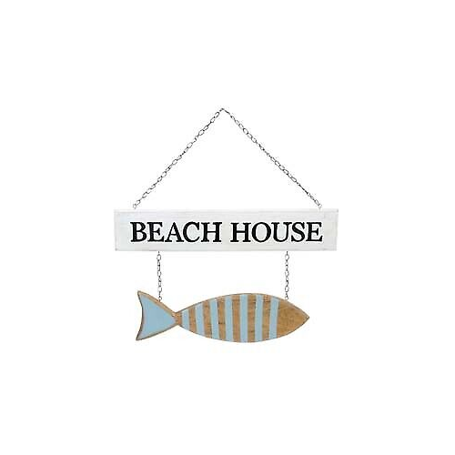 Beachcombers Beach House Sign With Fish