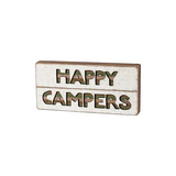 Primitives Slat Box Sign- Happy Campers