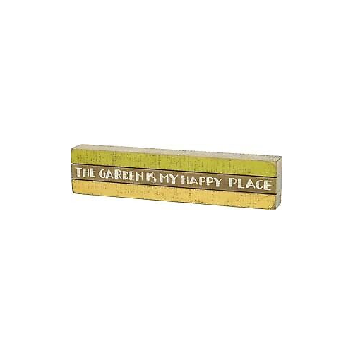 Primitives Happy Place Slat Box Sign
