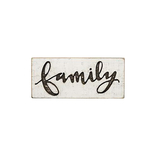 Primitives Family Carved Sign