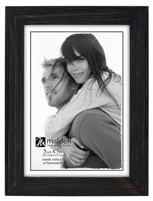Malden 5x7 Linear Rough Black Frame