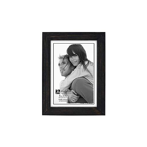 Malden 5x7 Linear Rough Black Frame