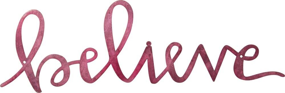 Primtives Metal Cut Out Words - Believe