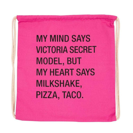 About Face Designs My Heart Drawstring Bag