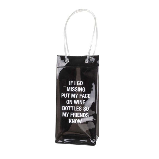 About Face Designs If I Go Missing Wine Tote