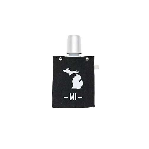 About Face Designs Michigan Canvas Flask