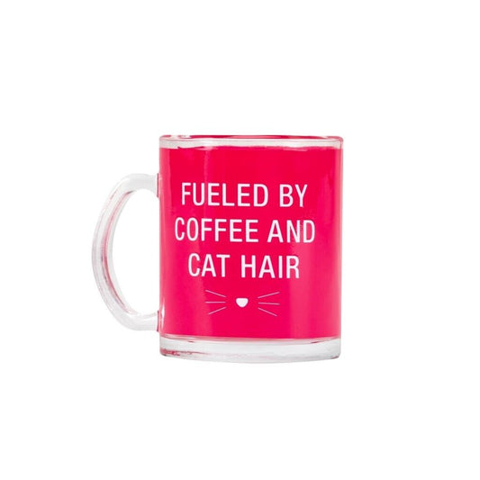 About Face Designs Cat Hair Glass Mug