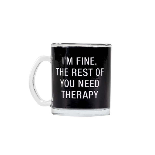 About Face Designs Therapy Glass Mug