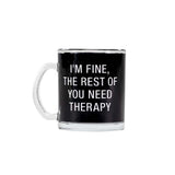 About Face Designs Therapy Glass Mug