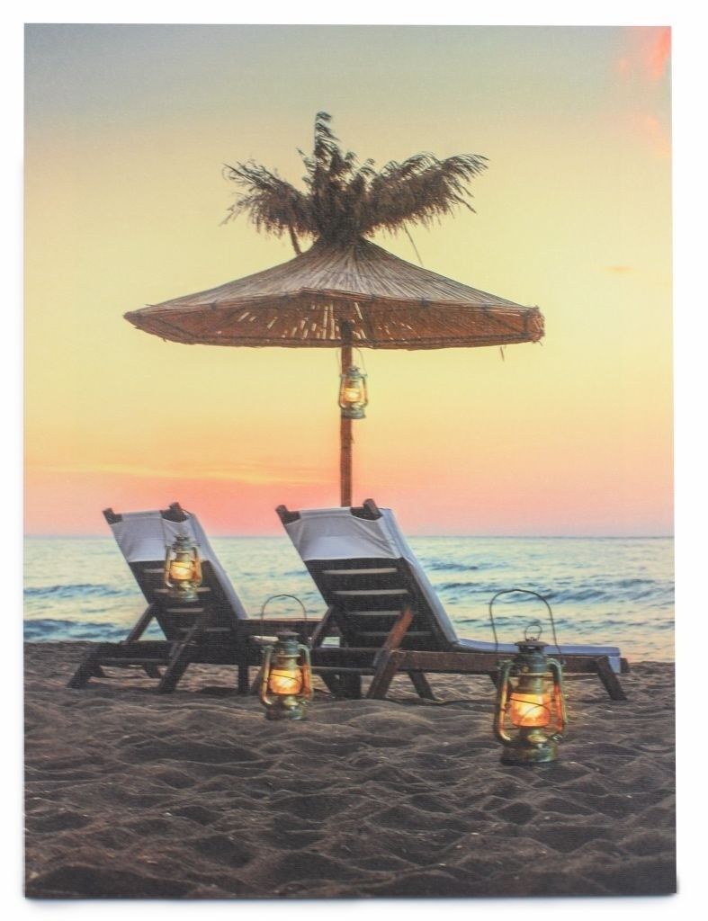 Beachcombers 15.75 LED Beach Umbrella Silo Art