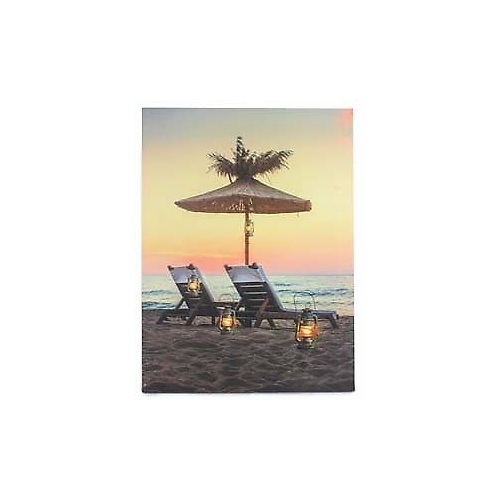 Beachcombers 15.75 LED Beach Umbrella Silo Art