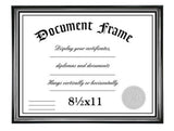 Malden Black with Silver 8.5x11 Frame