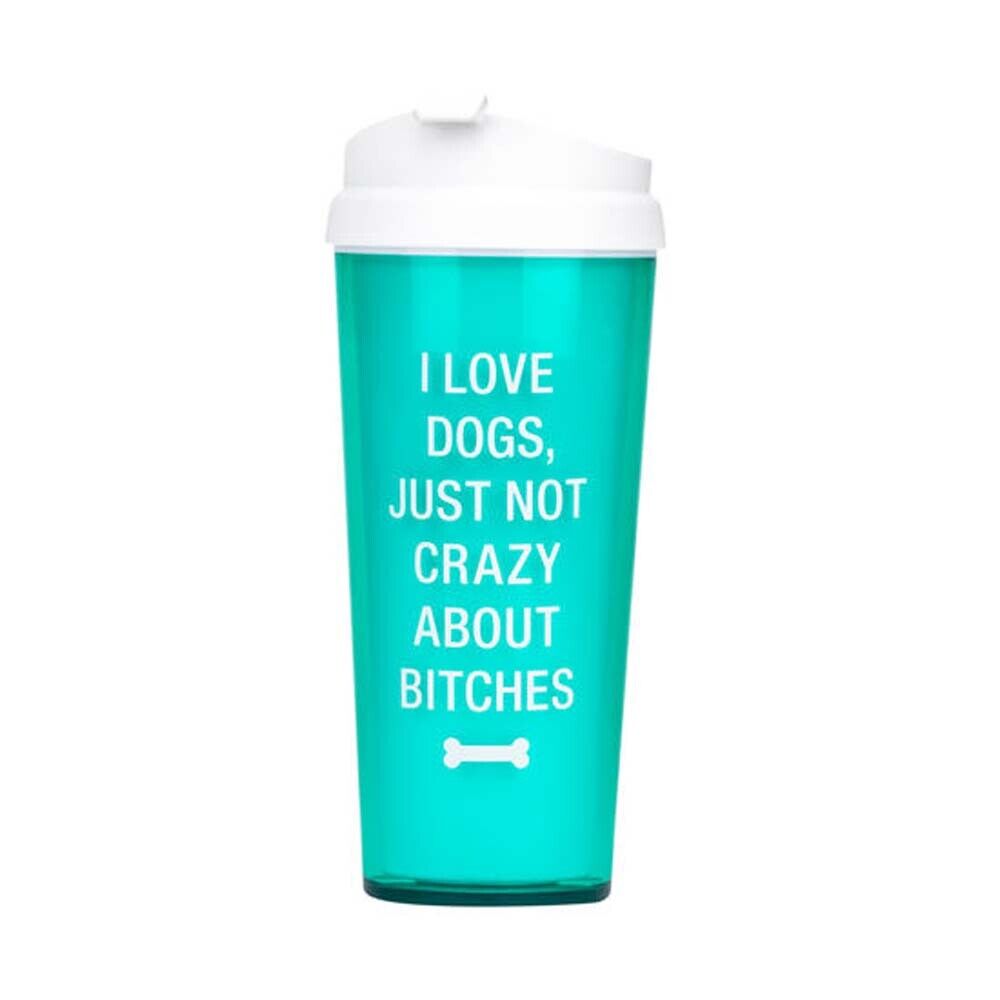 About Face Designs I Love Dogs Travel Mug