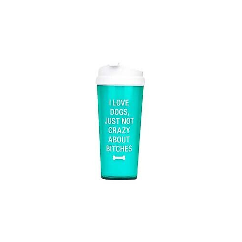 About Face Designs I Love Dogs Travel Mug