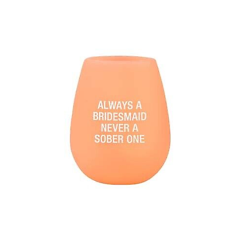 About Face Designs Bridesmaid Silicone Wine Glass