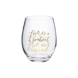 Primitives Wine Glass - Love is Patient Love is Wine