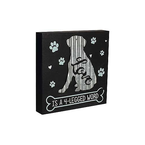 Malden Love is a 4 legged Word Galvanized Sign