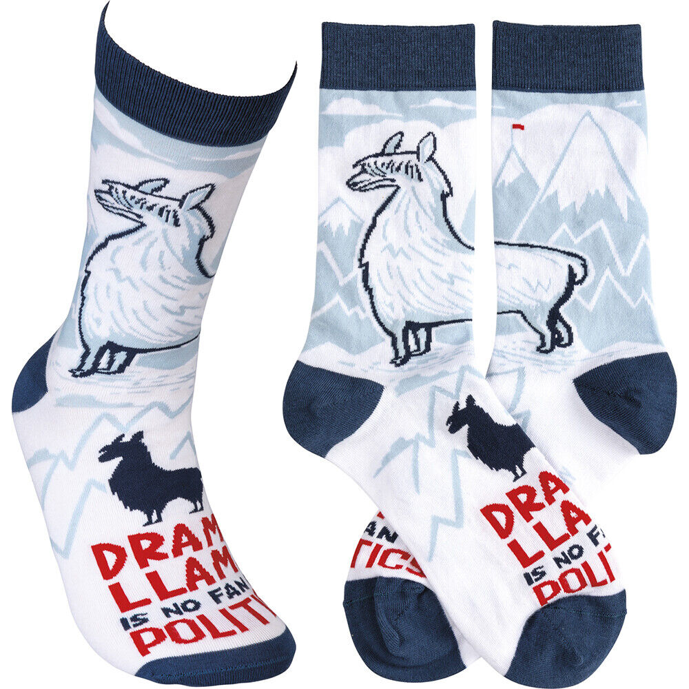 Primitives Socks - Drama Llama Is No Fan Of Politics