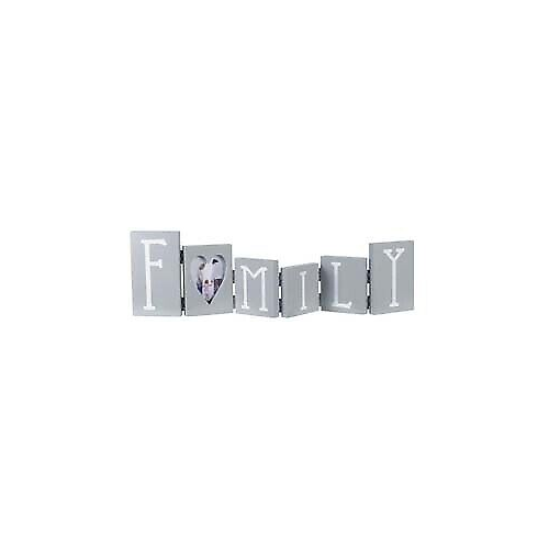 Malden Family W/Photo Gray Love Letters Frame