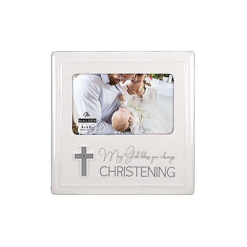 Malden 4X6 Christening Ceramic Frame