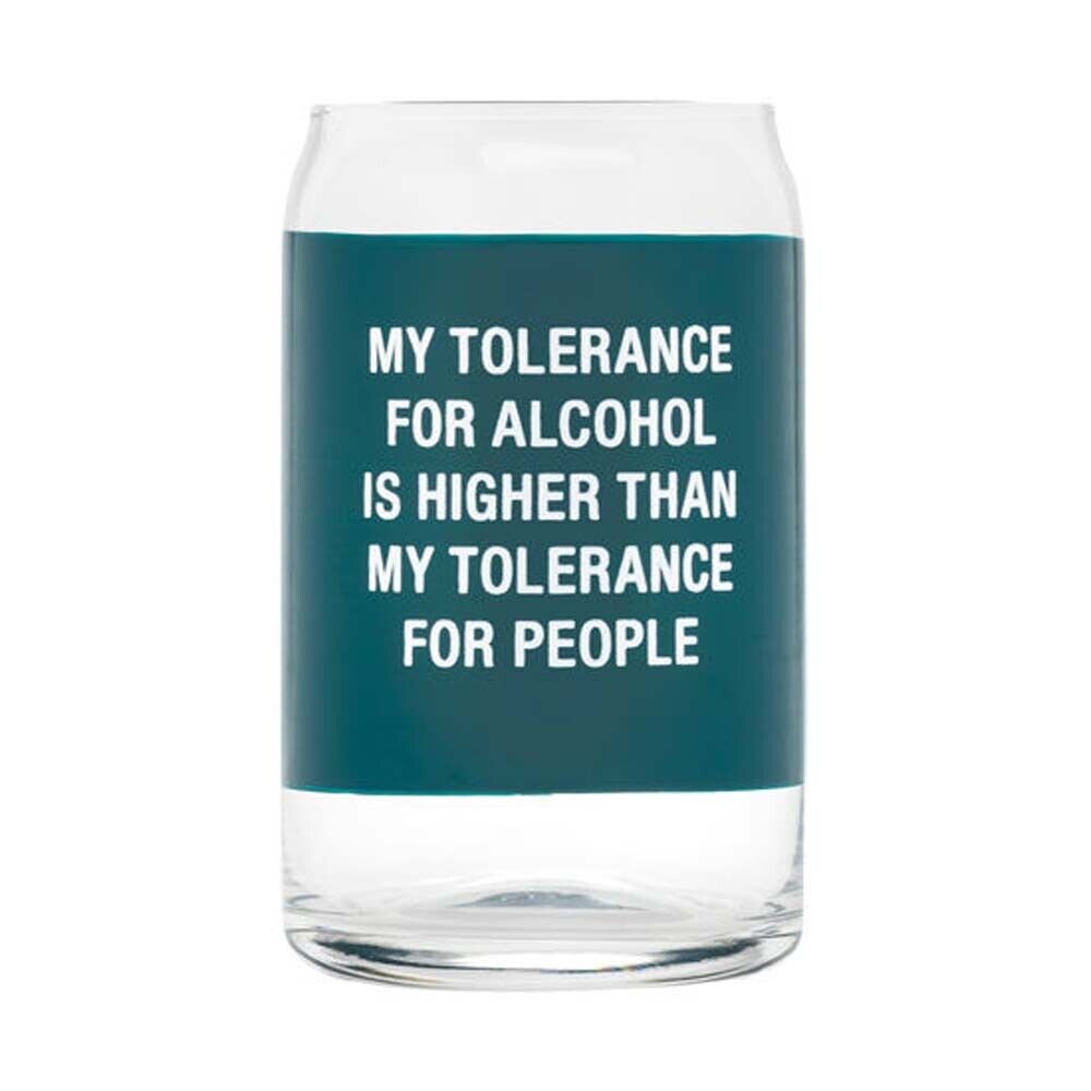 About Face Designs Tolerance Beer Can Glass