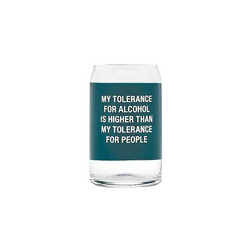 About Face Designs Tolerance Beer Can Glass