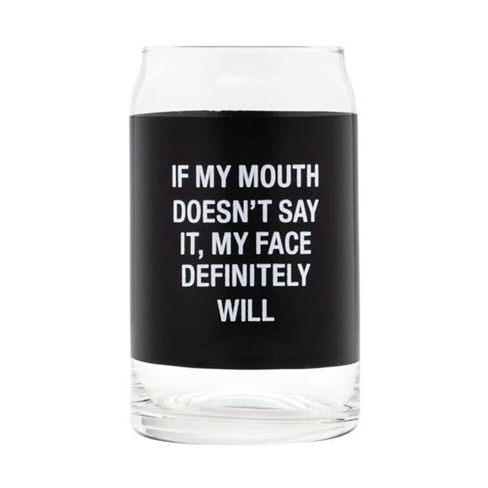 About Face Designs My Face Beer Can Glass