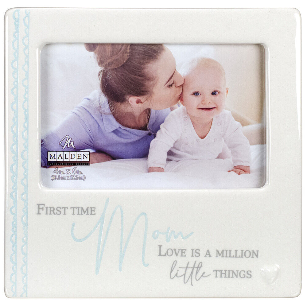 Malden 4x6 New Mom Ceramic Scripts Frame