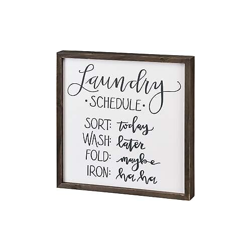 Primitives Inset Box Sign - Laundry Schedule