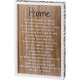 Primitives Inset Box Sign - Home My Soul Is Reborn