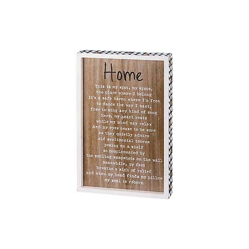 Primitives Inset Box Sign - Home My Soul Is Reborn