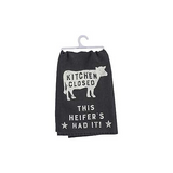 Primitives Dish Towel - Kitchen Closed, This Heifer's Had It