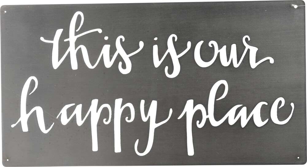 Primitives Metal Wall Art - Happy Place