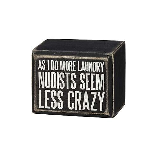 Primitives Box Sign - As I Do More Laundry