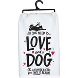 Primitives Dish Towel - Dog & A Beer